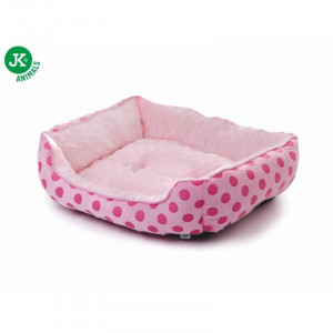 JK suņu guļvieta PINK DOTS S 45x40x16cm